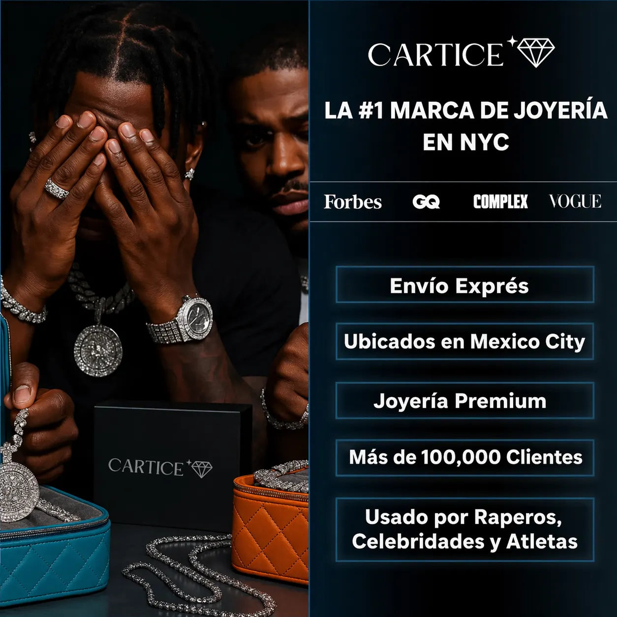 RELOJ CARTICE | Con incrustaciones de Diamantes 💎